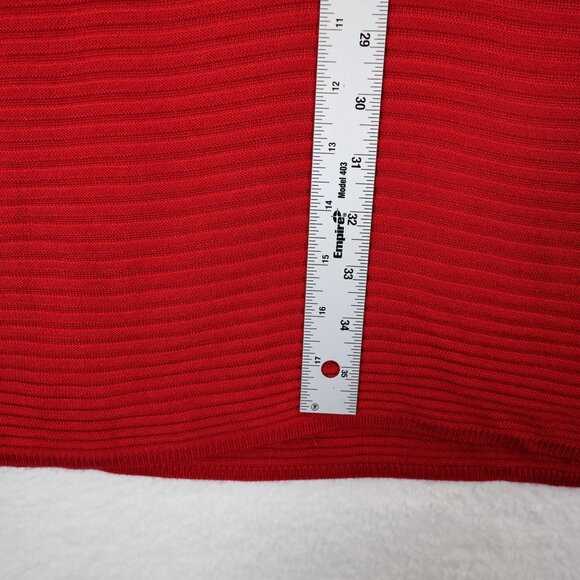 Calvin Klein Dress Womens Medium Red Pullover Long Sleeve Knit Sweater - Picture 5 of 9